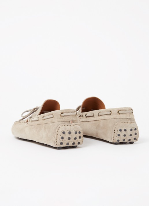 Boggi Milano Mocassin van suède - achterkant zand
