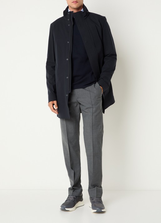 Boggi Milano Parka met klepzakken - voorkant 4 donkerblauw
