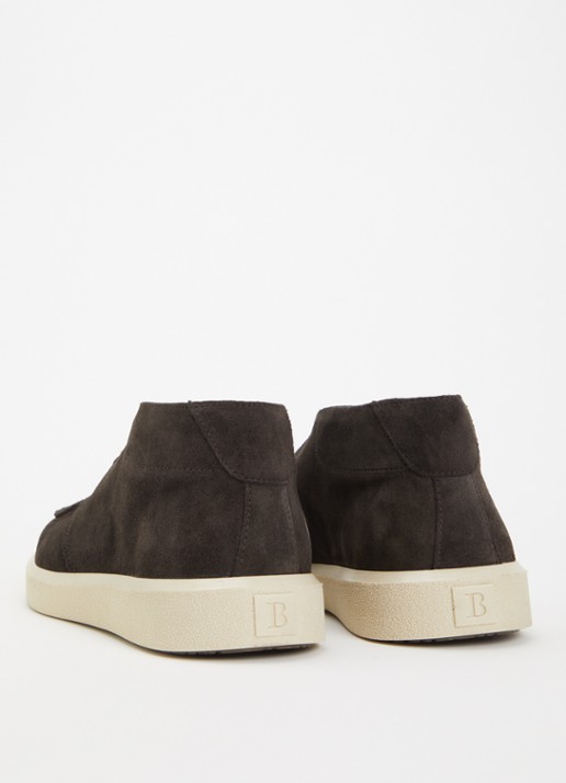 Boggi Milano Polacchino Cirrus slip-on van suède - achterkant 5 donkerbruin