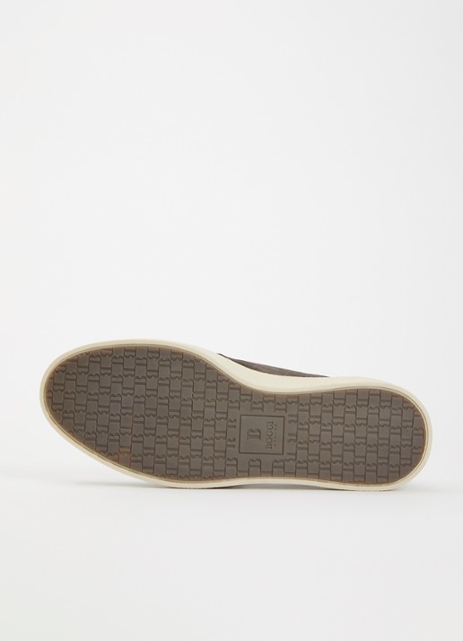 Boggi Milano Polacchino Cirrus slip-on van suède - detail 4 donkerbruin