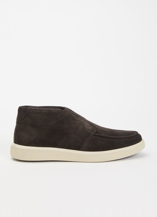 Boggi Milano Polacchino Cirrus slip-on van suède - voorkant donkerbruin