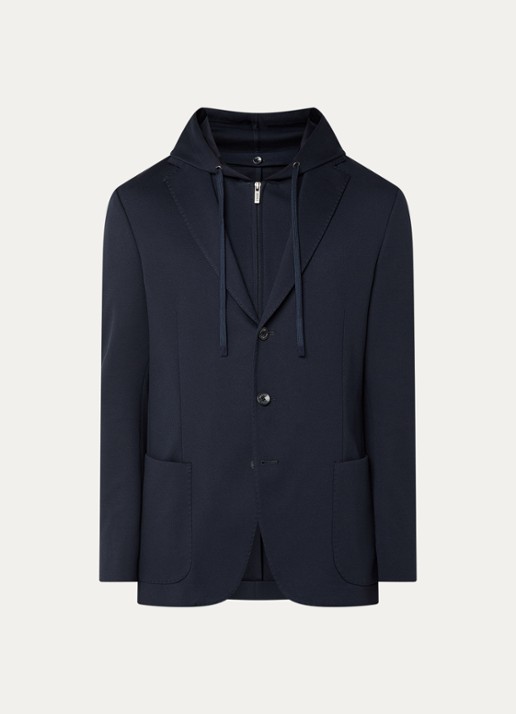 Boggi Milano Regular fit colbert met uitneembare voering - voorkant 3 donkerblauw
