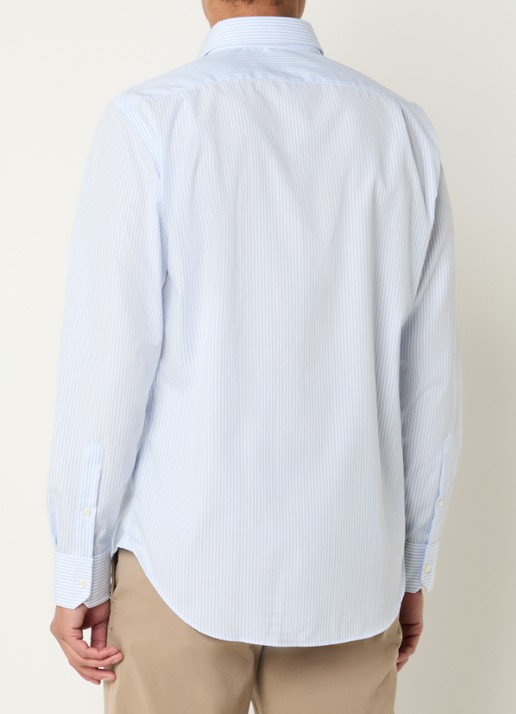 Boggi Milano Regular fit overhemd met streepprint - achterkant lichtblauw