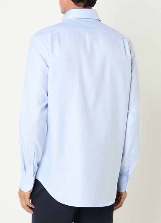 Boggi Milano Regular fit overhemd met streepprint - achterkant 4 lichtblauw