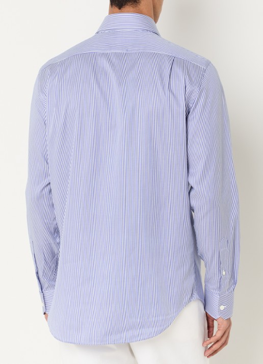 Boggi Milano Regular fit overhemd met streepprint - achterkant blauw