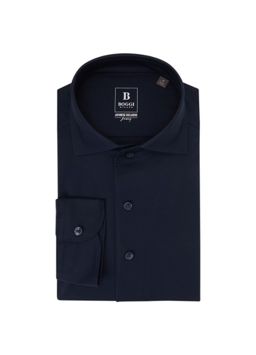 Boggi Milano Regular fit overhemd met stretch