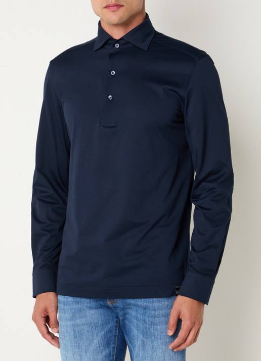 Boggi Milano Regular fit overhemd met stretch