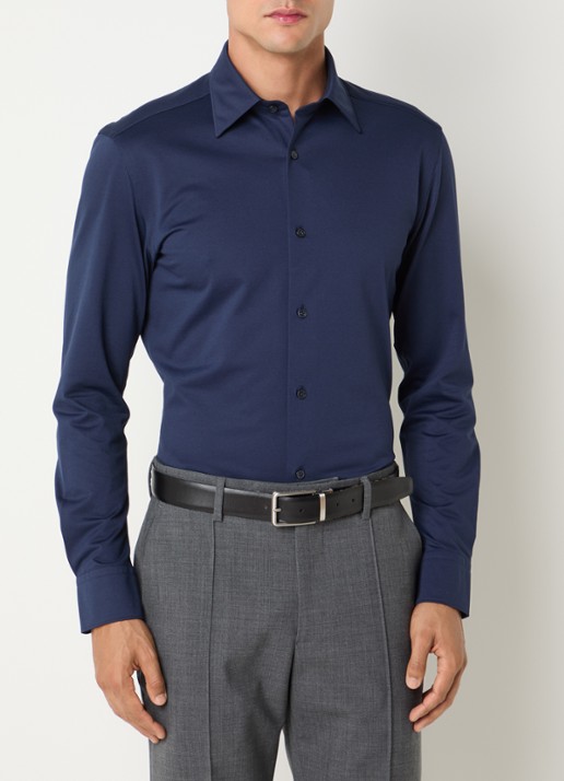 Boggi Milano Regular fit overhemd met stretch