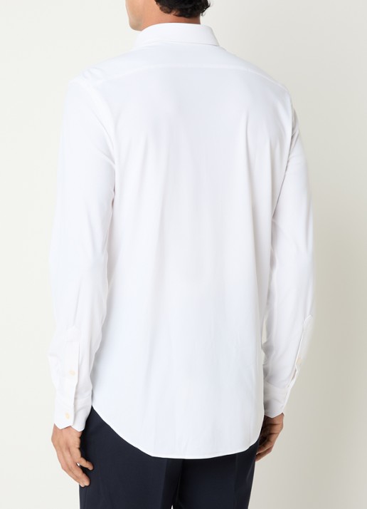 Boggi Milano Regular fit overhemd met stretch - achterkant 2 wit