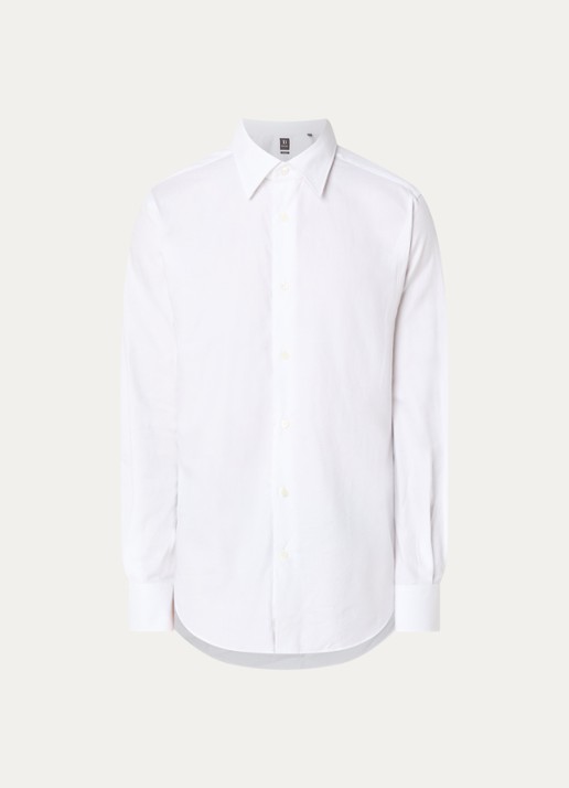 Boggi Milano Regular fit overhemd  - voorkant 3 wit