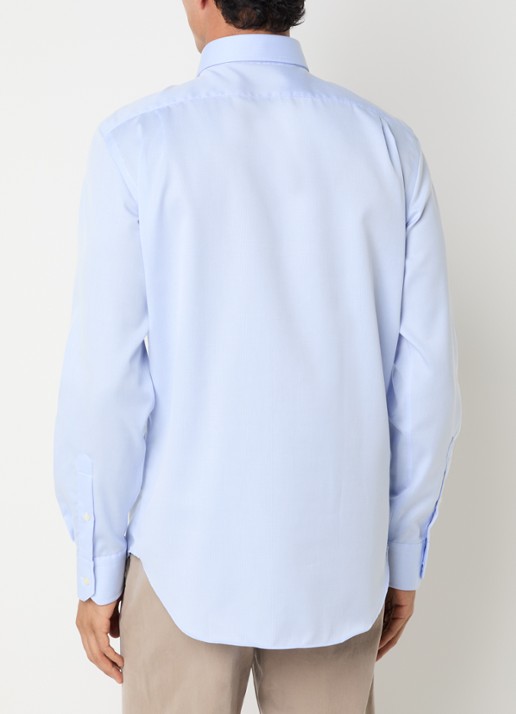 Boggi Milano Regular fit overhemd  - achterkant 4 lichtblauw