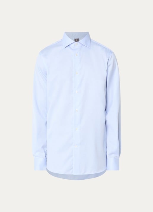 Boggi Milano Regular fit overhemd  - voorkant 2 lichtblauw