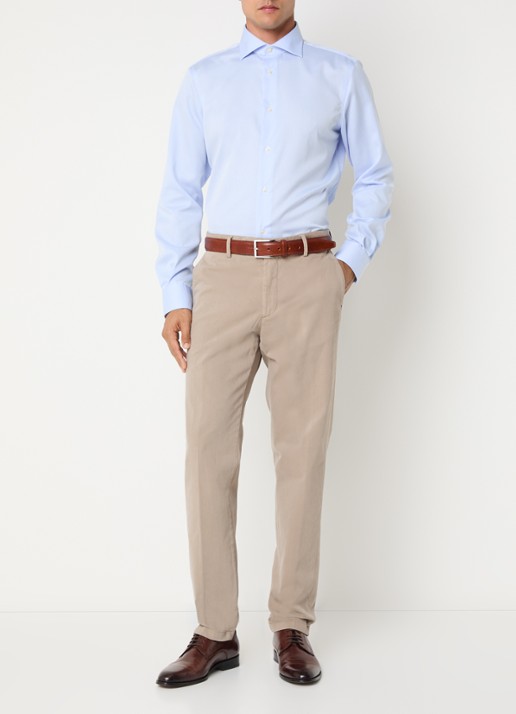 Boggi Milano Regular fit overhemd  - voorkant 3 lichtblauw