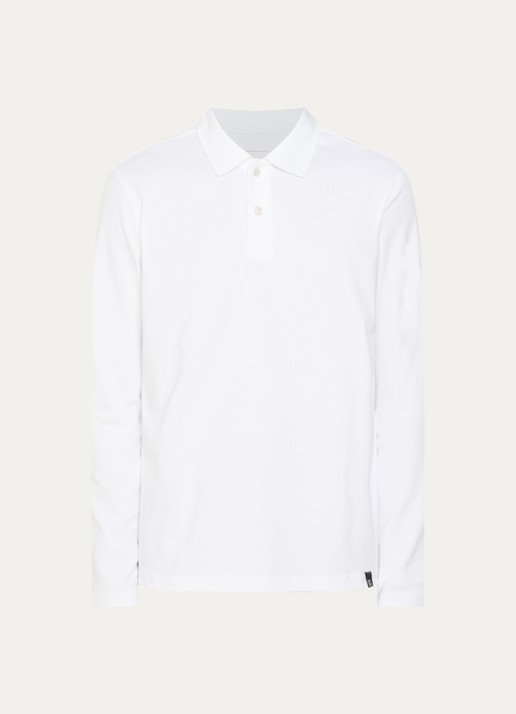 Boggi Milano Regular fit polo met kraag - voorkant 3 wit