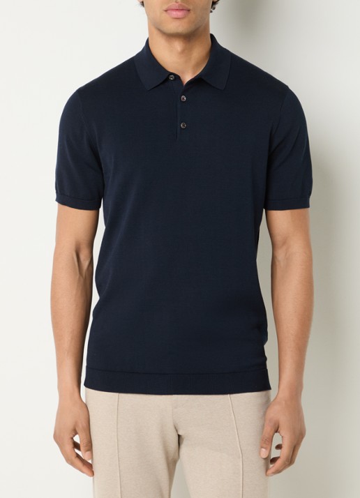 Boggi Milano Regular fit polo met stretch
