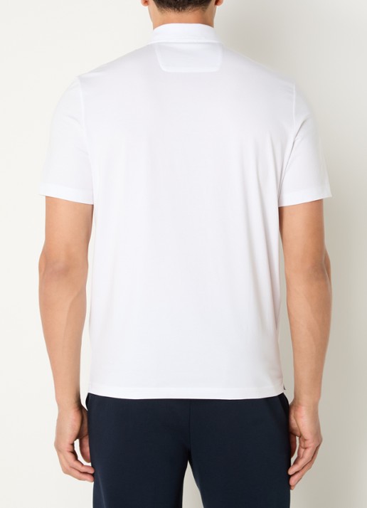 Boggi Milano Regular fit polo met stretch - achterkant 4 wit