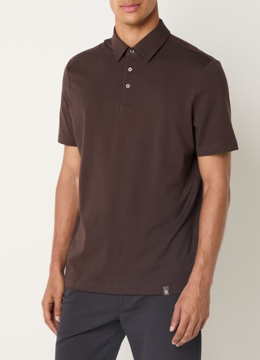 Boggi Milano Regular fit polo met stretch