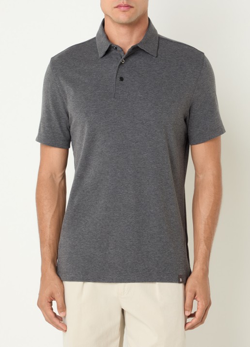 Boggi Milano Regular fit polo met stretch