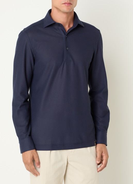 Boggi Milano Regular fit polo met stretch