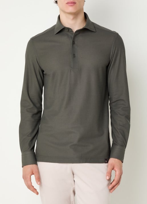 Boggi Milano Regular fit polo van piqué katoen