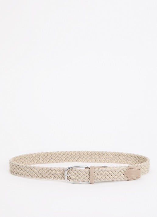 Boggi Milano Riem in wolblend met suède details