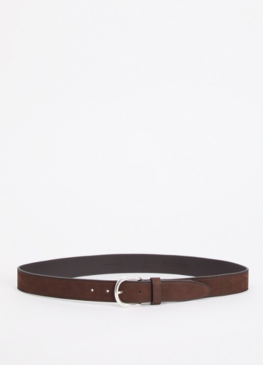 Boggi Milano Riem van nubuck - voorkant donkerbruin