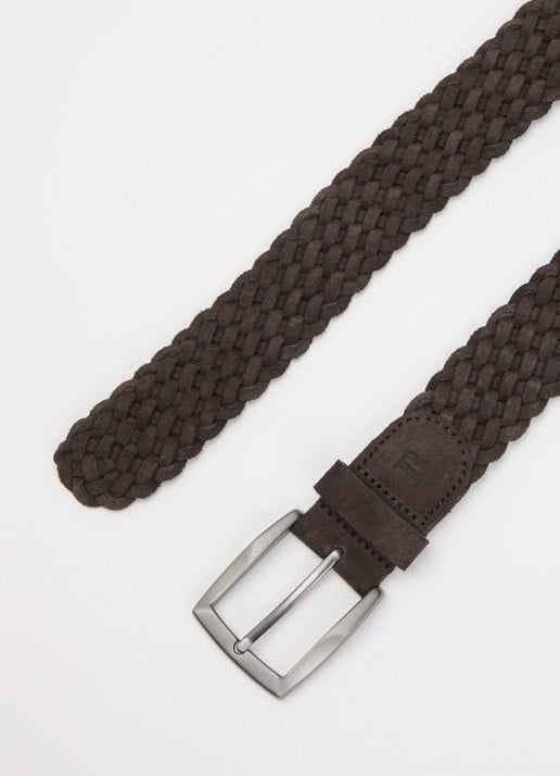 Boggi Milano Riem van suède - detail donkerblauw