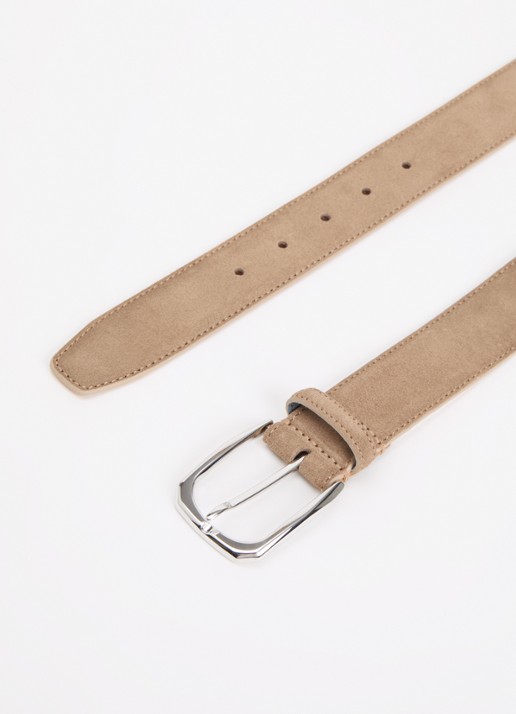 Boggi Milano Riem van suède - detail zand