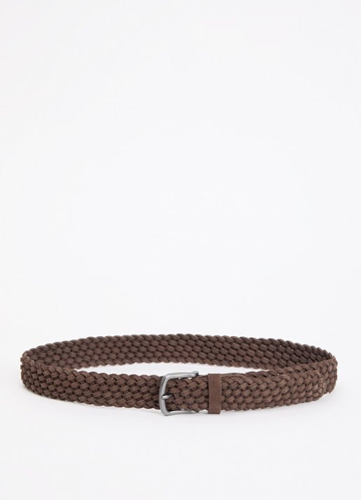 Boggi Milano Riem van suède - voorkant 2 donkerbruin