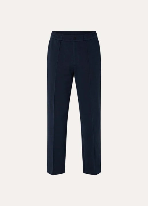 Boggi Milano Slim fit chino met steekzakken - voorkant 3 donkerblauw
