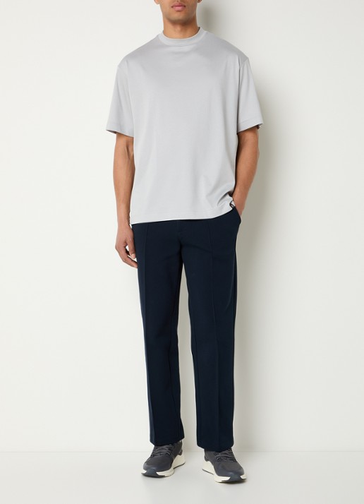 Boggi Milano Slim fit chino met steekzakken - voorkant 4 donkerblauw