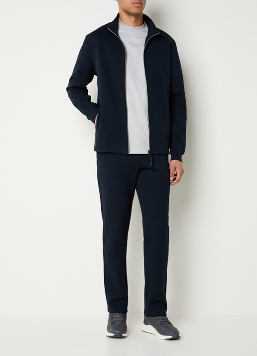 Boggi Milano Slim fit chino met steekzakken - voorkant 5 donkerblauw