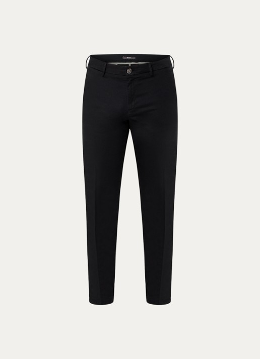 Boggi Milano Slim fit chino met steekzakken - voorkant zwart