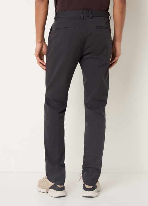 Boggi Milano Slim fit chino met steekzakken - achterkant 3 donkergrijs