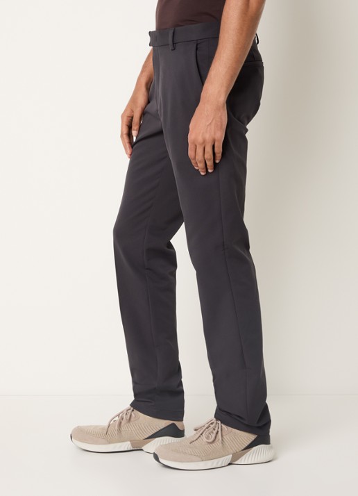 Boggi Milano Slim fit chino met steekzakken - detail 5 donkergrijs
