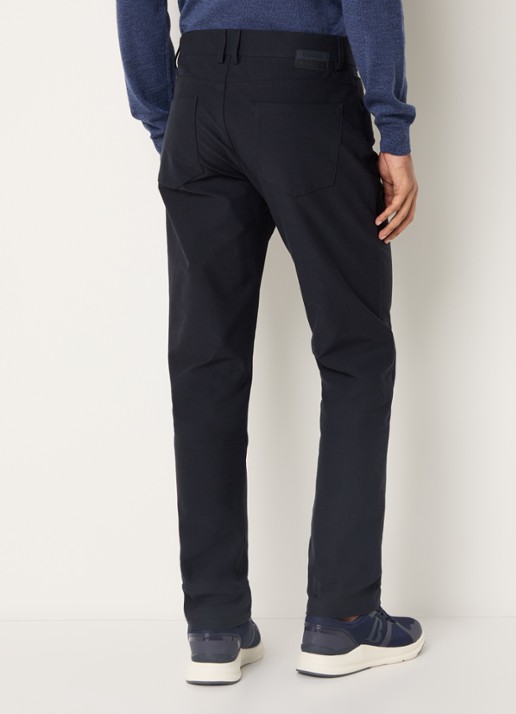 Boggi Milano Slim fit chino met steekzakken - achterkant 3 donkerblauw