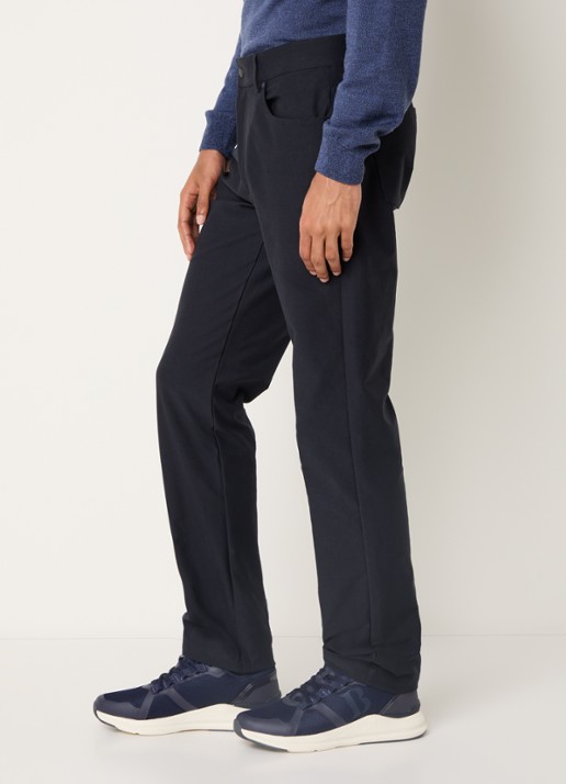 Boggi Milano Slim fit chino met steekzakken - detail 2 donkerblauw