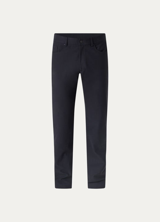 Boggi Milano Slim fit chino met steekzakken - voorkant 4 donkerblauw