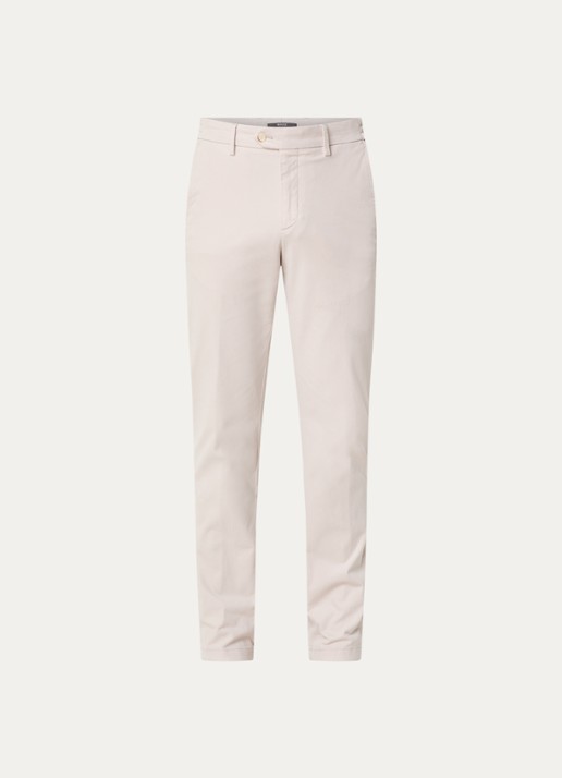 Boggi Milano Slim fit chino met steekzakken - voorkant zand