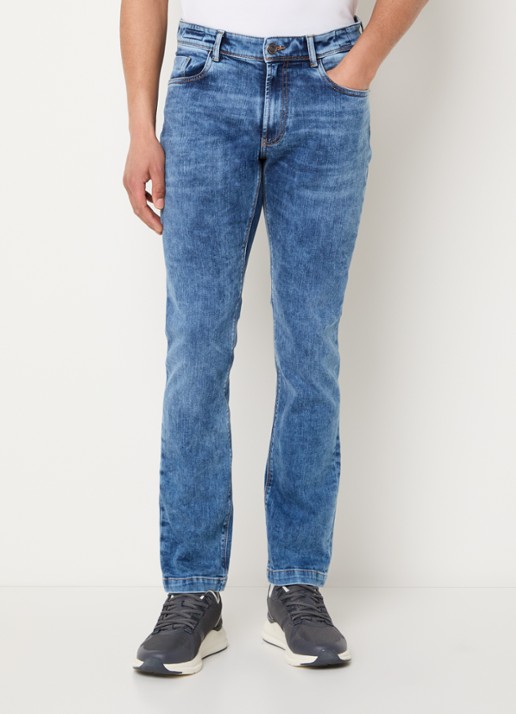 Boggi Milano Slim fit jeans met medium wassing