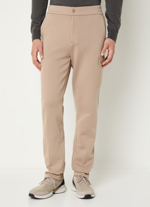 Boggi Milano Slim fit joggingbroek met klepzakken - detail 4 camel