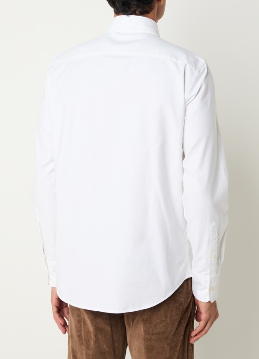 Boggi Milano Slim fit overhemd met borstzak - achterkant 4 wit