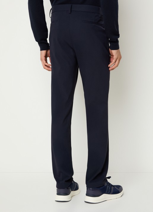 Boggi Milano Slim fit pantalon met steekzakken - achterkant 5 donkerblauw