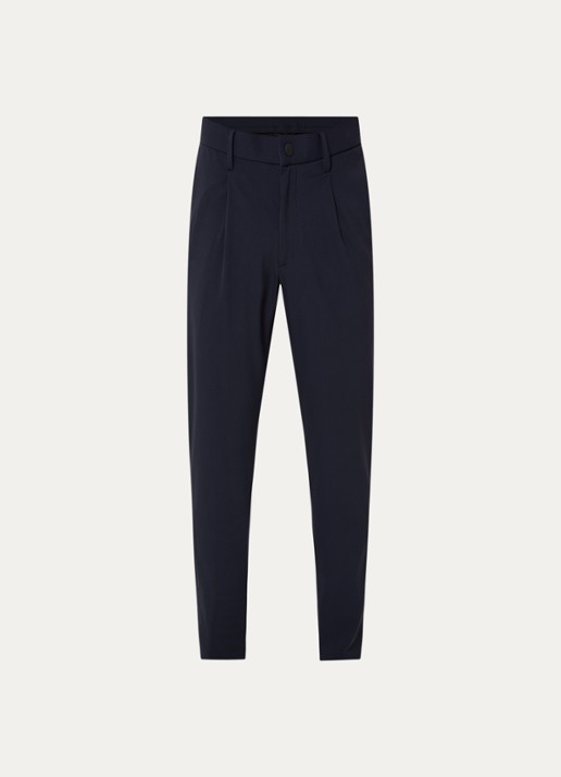 Boggi Milano Slim fit pantalon met steekzakken - voorkant donkerblauw