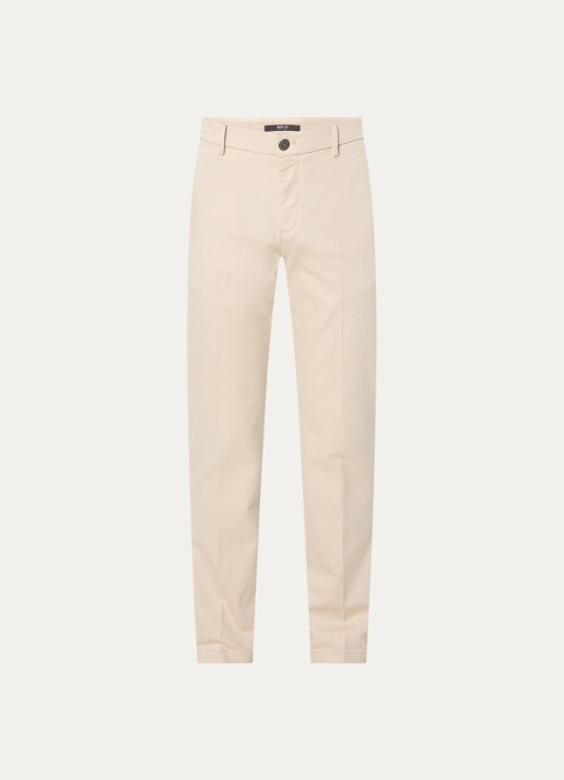 Boggi Milano Slim fit pantalon met steekzakken - voorkant 2 creme
