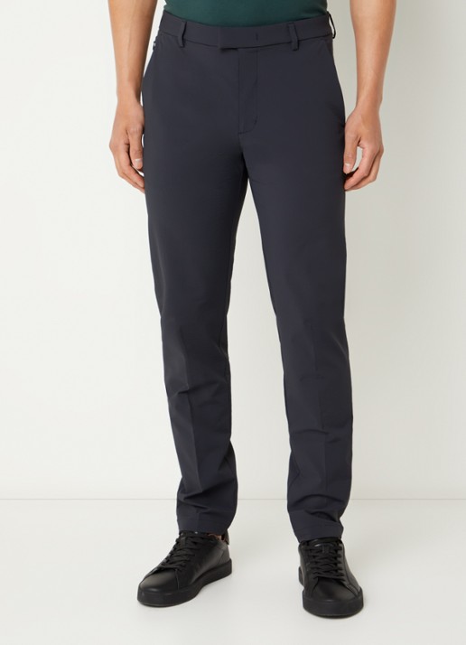 Boggi Milano Slim fit pantalon met structuur en steekzakken