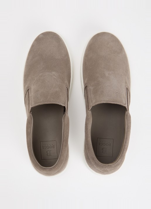 Boggi Milano Slip-on van suède - detail 3 taupe