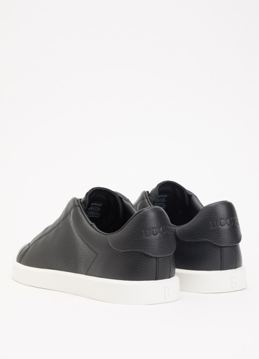 Boggi Milano Sneaker van leer met logo - achterkant 4 zwart