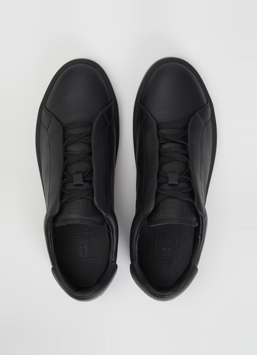 Boggi Milano Sneaker van leer - detail 3 zwart