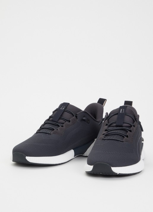 Boggi Milano Sneaker van mesh - detail donkerblauw
